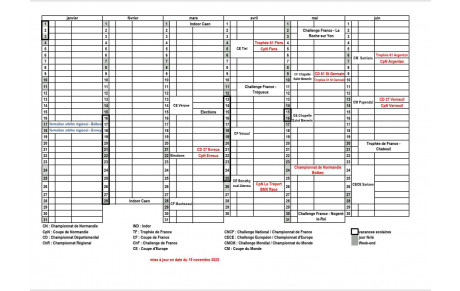 CALENDRIER NORMANDIE 2026
